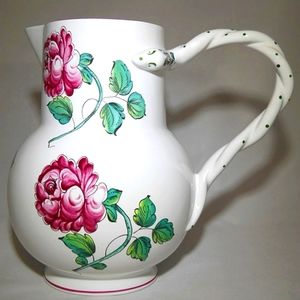 Summer Sale on Stunning Tiffany & Co. Strasbourg Flowers' 64 oz. Pitcher 1980's